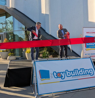 Greg Ahearn, president & CEO of The Toy Association, and Mayor of El Segundo Chris Pimentel officially cut the ribbon of the new Toy Building, located in the heart of LA’s rapidly growing “Toy District,” on September 8, 2025.