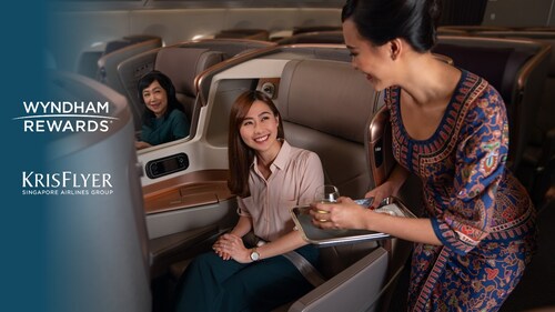 Wyndham Rewards members can now exchange their points for flights, cabin upgrades and more, thanks to a new partnership with KrisFlyer, the rewards program of the Singapore Airlines Group. Wyndham Rewards members can now exchange their points for flights, cabin upgrades and more, thanks to a new partnership with KrisFlyer, the rewards program of the Singapore Airlines Group.