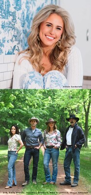 In Crossroad Springs, the Hamilton’s fight to save their century-old ranch, clinging to family bonds and unshakable faith as modern pressures and some lingering feuds threaten to tear apart the community and the legacy entrusted to them. Streaming Thursdays on Great American Pure Flix and premiering on Great American Family and GFam+, Saturdays at 8 p.m. ET. [L-R: Emily Alatalo, Jonathan Stoddard, Kate Drummond, Shaun Johnston] Music Video & Image: Courtesy of Great American Media 2025