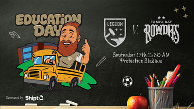 Birmingham Legion FC is set to welcome students to its first Education Day match on Wednesday, September 17.