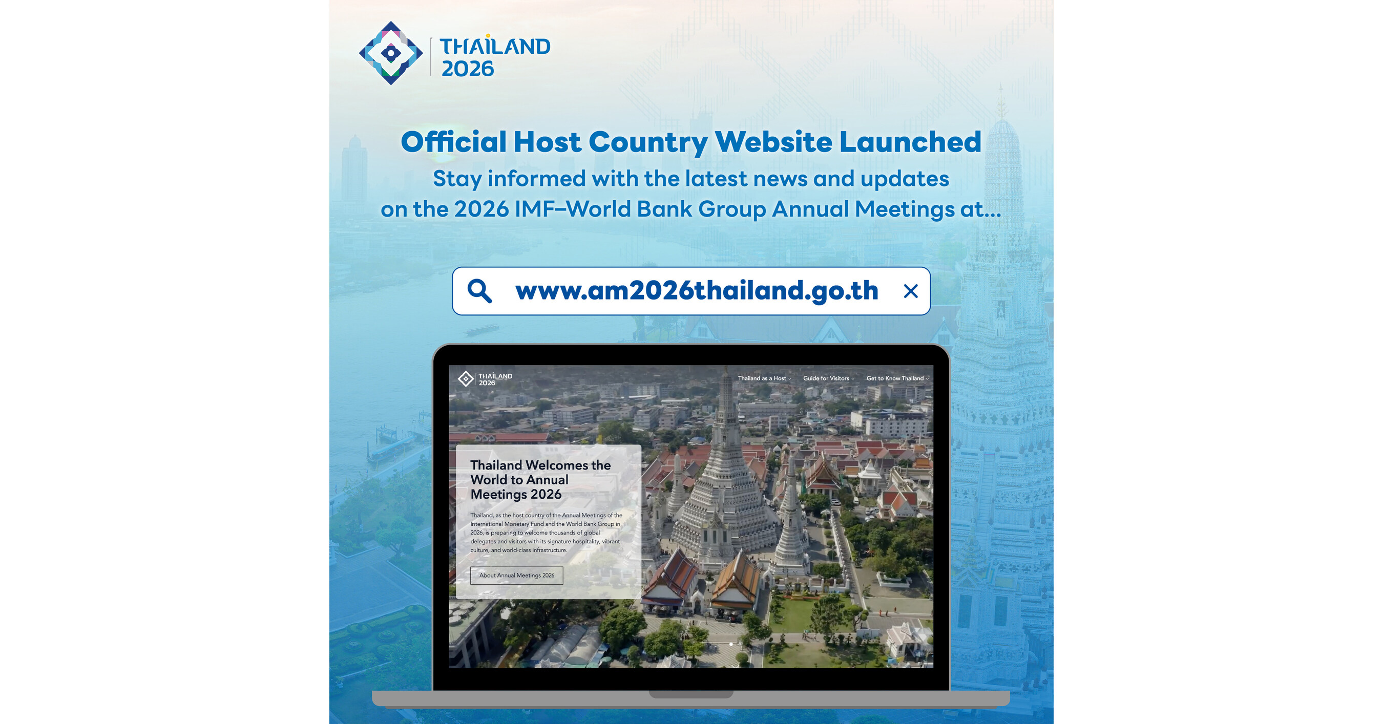 Thailand Launches Official Host Country Website for the 2026 IMF- World Bank  Group Annual Meetings