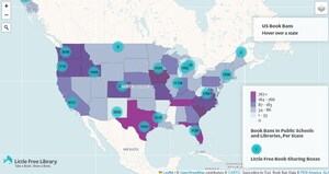 Interactive Map Reveals Book Ban Hotspots and Nearby Little Free Library Locations
