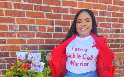 Angel Siner is living with sickle cell disease.