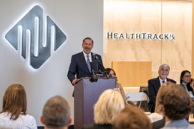 Alex Azar, former Secretary of Health & Human Services speaking at the HealthTrackRx UPS Healthcare at Labport Ribbon Cutting