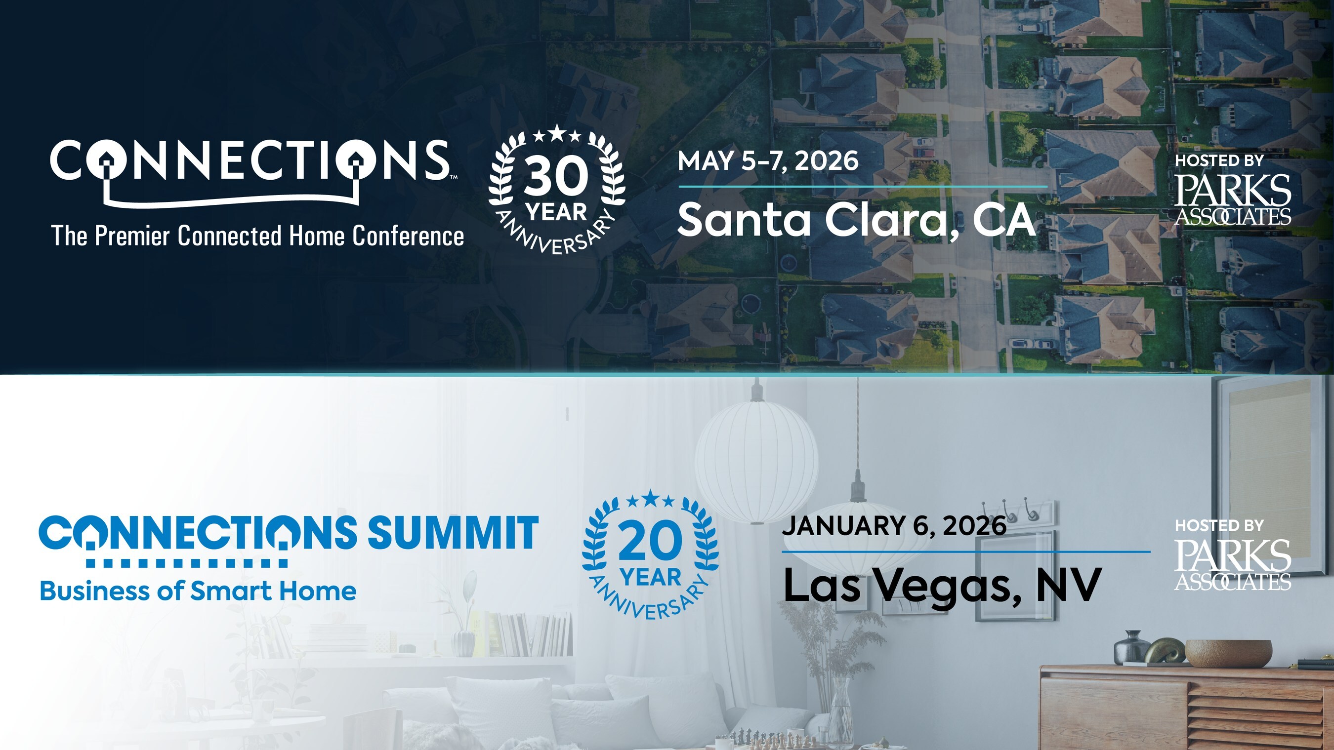 Parks Associates Celebrates 40 Years of Innovation and Research with Flagship Executive Events: 20th Annual CONNECTIONS™ Summit at CES and 30th Annual CONNECTIONS™