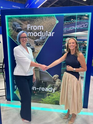 Left to right: Naomi Hulme, Chief Executive Officer and Founder of Skyral Defence, and Kate Robinson, MD, Through Life Equipment Support at Babcock International