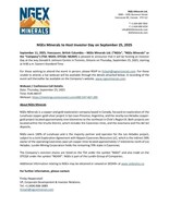 2025.09.11 - NGEx to Host Investor Day 2025 (CNW Group/NGEx Minerals Ltd.)
