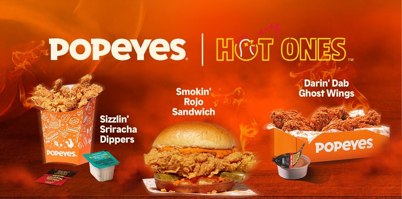 Popeyes® and Hot Ones™ Team Up for a Limited-Time Menu Packed with Fiery Levels of Flavor
