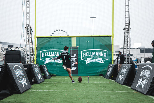 The Hellmann's Field Goal Challenge debuted during the Jets Season-Opener against the Pittsburgh Steelers on Sept. 7. The Hellmann's Field Goal Challenge debuted during the Jets Season-Opener against the Pittsburgh Steelers on Sept. 7.