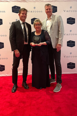 L-R: Sean Crosby, Director of Sales, Travelex; Sally Dunlap, SVP, Business Administration, Travelex; Matt Seymour, VP of Sales, Travelex.