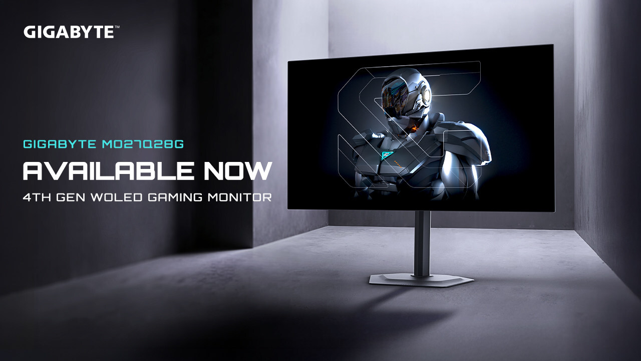 GIGABYTE kündigt die Verfügbarkeit des 27-Zoll-QHD-280-Hz-WOLED-Gaming-Monitors MO27Q28G mit 4-seitigem randlosem Design an