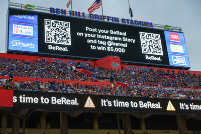 BeReal's halftime takeover included a clear call to action to drive sign-ups.