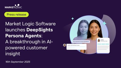 Market Logic Software launches DeepSights Persona Agents, transforming static customer profiles into dynamic, AI-powered conversational personas