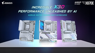 GIGABYTE、AMD Ryzen X3Dプロセッサ向けAI強化型AORUS X870E X3Dシリーズ・マザーボードの発売を発表