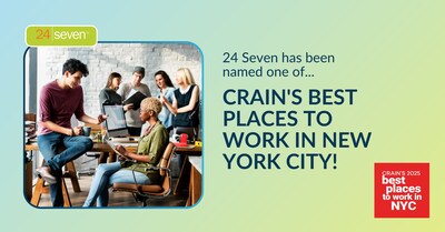 24 Seven Named to Crain’s Best Places to Work in New York City for Fourth Straight Year