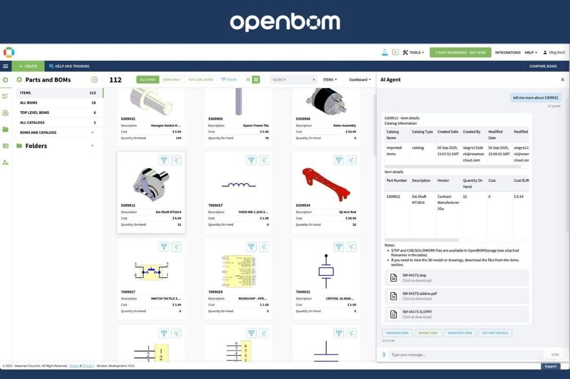 OpenBOM Announces Private Beta of AI BOM Agent with MCP Support