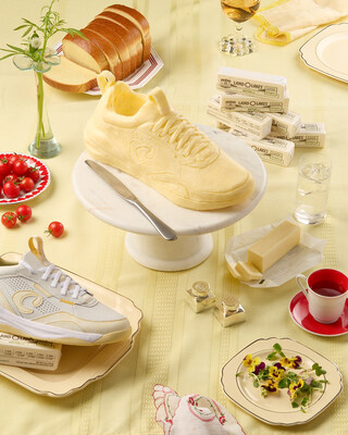 Land O'Lakes Dairy Foods teams up with Clove Shoes to announce launch of butter-yellow footwear.