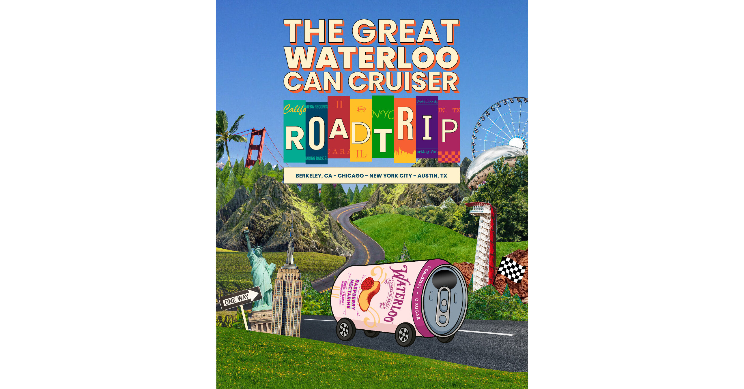 WATERLOO SPARKLING WATER INTRODUCES THE GREAT WATERLOO CAN CRUISER ROAD TRIP