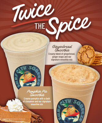 The All-New Gingerbread Smoothie and Returning Pumpkin Pie Smoothie Available Now for Limited Time