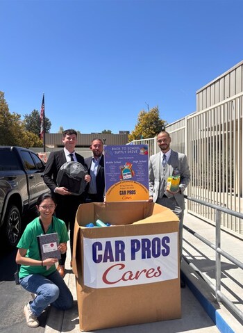 Car Pros Kia Moreno Valley, CA - Car Pros Cares School Supplies Donations 2025