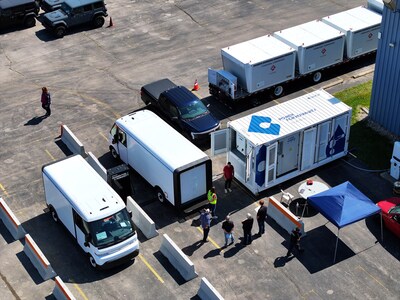 GenCell EVOX® closes the power gap with a grid-optional hydrogen fuel cell solution delivering fast DC charging. Purpose-built for yard management, EVOX boosts vehicle throughput and operational efficiency with rapid deployment and resilient, dispatchable zero-emission power beyond today’s grid limitations