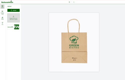Custom Packaging Editor available on Restaurantware