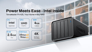 TerraMaster Launches the F4-425 Four-Bay NAS: Opening a New Chapter in Home Storage Performance with Intel x86
