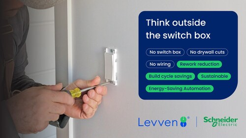 Levven x Schneider Electric Canada, sales representative for the full Switched Right® product line throughout Canada. (CNW Group/Levven Electronics Ltd)