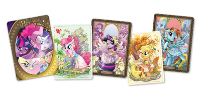 The MY LITTLE PONY Friendship Eternal Cards — Moon Edition, under license from Hasbro, features stunning artistic interpretations, including Crystal Fantasy Secret Rare (SC) cards that reimagine the Mane 6 as Greek Goddesses, and Four Seasons Super Golden Rare (SGR) cards inspired by traditional Chinese aesthetics.