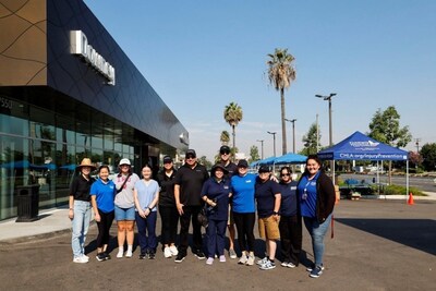Hyundai and Children’s Hospital Los Angeles staff at a child safety seat check event with Downey Hyundai in Downey, Calif., July 12, 2025. (Photo/Hyundai)