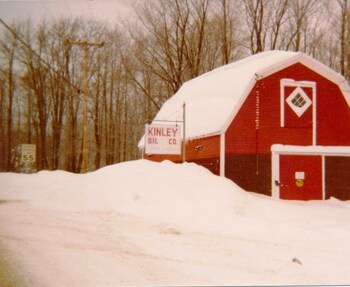 Historic Kinley Oil Co. barn in Western New York, a reminder of the company’s early years.