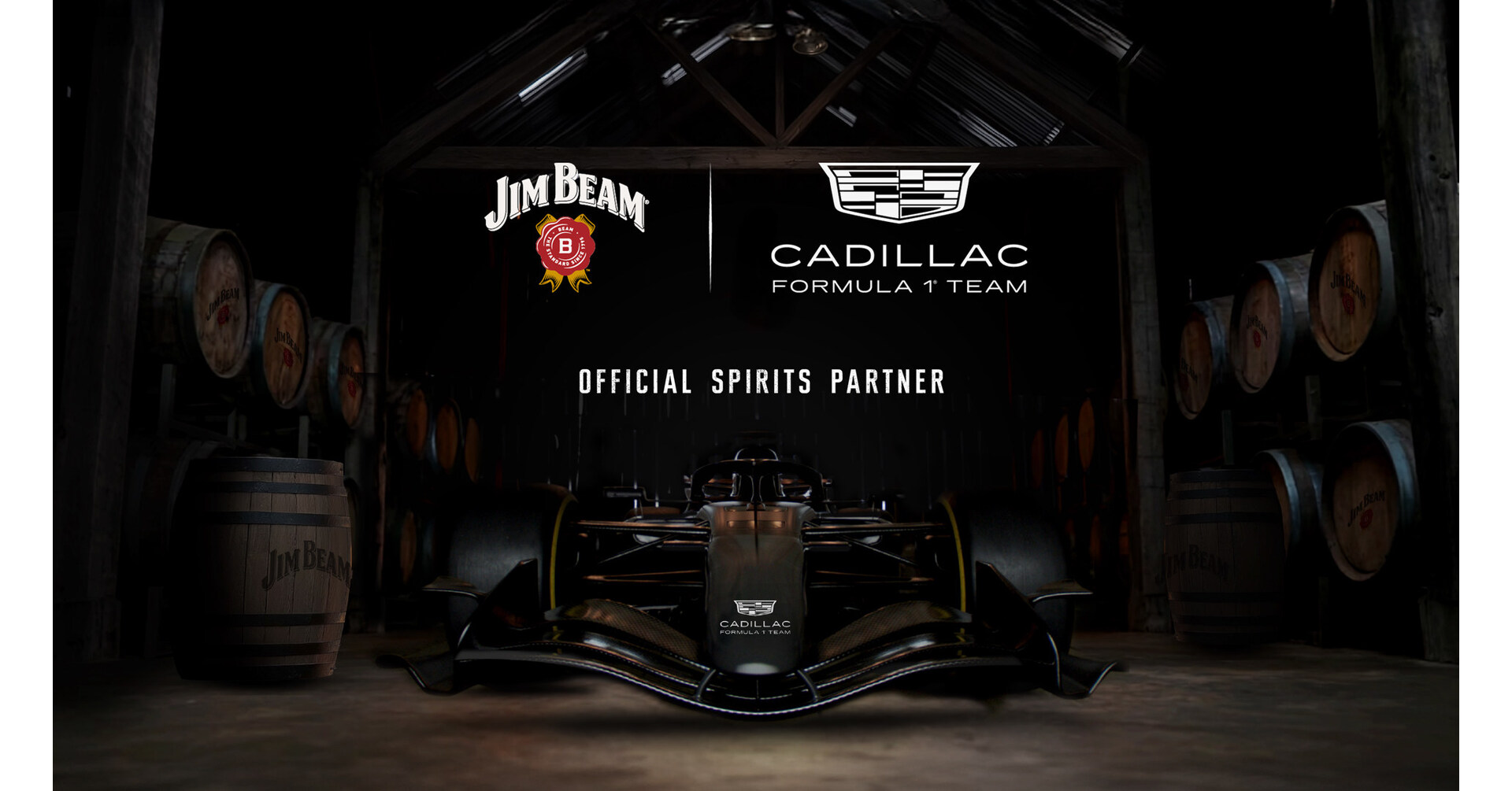 JIM BEAM AND THE CADILLAC FORMULA 1® TEAM ANNOUNCE GLOBAL PARTNERSHIP,  FUELING A VISION TO REACH NEW AUDIENCES