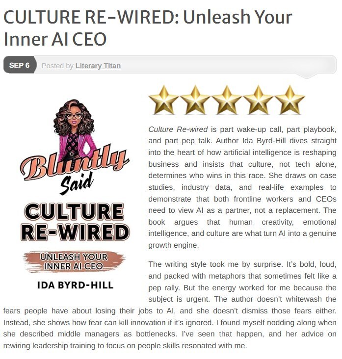 Ida Byrd-Hill released Culture Re-Wired to Reduce MIT 95% of GenAI Pilot Failures