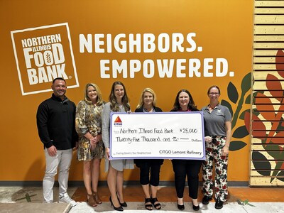CITGO Lemont Refinery presents a donation check to Northern Illinois Food Bank.