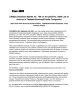 CANDA Solutions Ranks No. 734 on the 2025 Inc. 5000 List of America's Fastest-Growing Private Companies