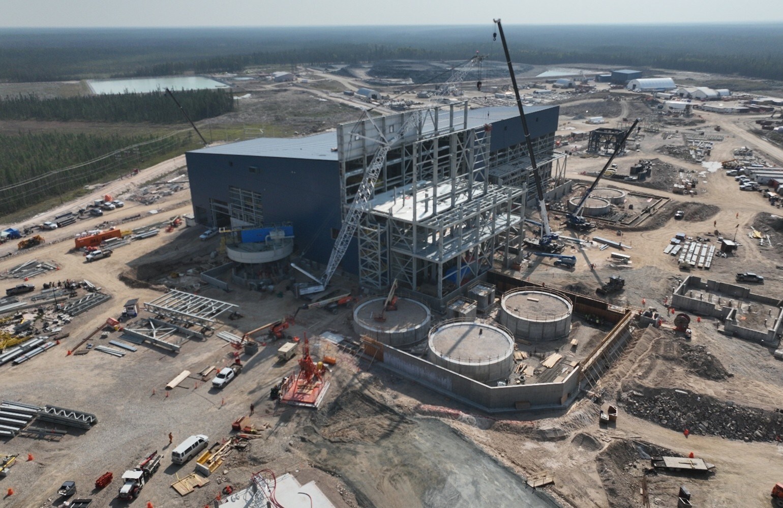 Paste Plant and Process Plant Construction – Looking South (CNW Group/Foran Mining Corporation)