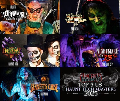 America Haunts announced the Top 5 haunted attractions in the U.S. that have mastered technology. In just over 50 years, the haunt industry has evolved from simple sets and actors to high-tech spectacles. Today’s leading haunts are technological wizards, delivering immersive, realistic, and dynamic experiences that push fear to thrilling new heights.
