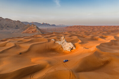 Aerial shot of Mleiha National Park