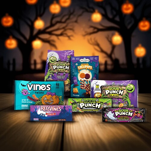 American Licorice Company release new collection of Halloween licorice, lollipops, and sweet & sour candy from the Red Vines, Sour Punch, and Torie & Howard brands.