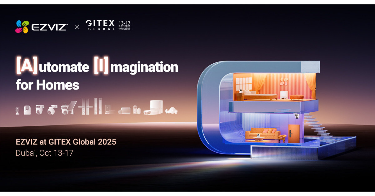EZVIZ leads automated imaginations for a future-ready lifestyle at GITEX 2025, picturing smart homes driven by its AI-powered technologies and a thriving, connected ecosystem