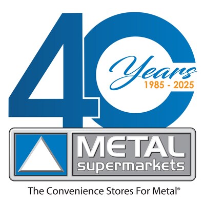 Metal Supermarkets 40th Anniversary Logo (CNW Group/Metal Supermarkets Franchising America Inc.)