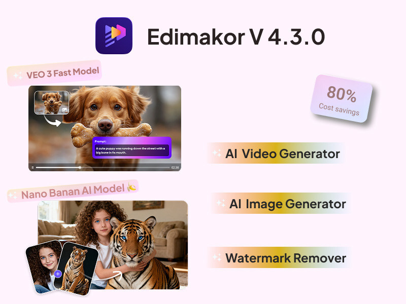 Edimakor V4.3.0 Unveils AI Video and Enhanced Image Creation with Veo 3 & Nano Banana