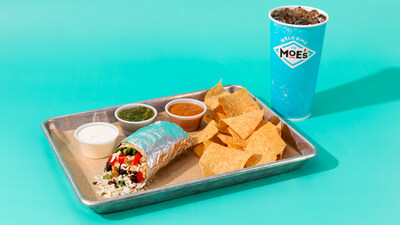 Available now, the Moe Value Meal includes a junior burrito, queso, a fountain drink, and Moe’s signature free chips, salsa, and dipping sauces – all for just $9.95* (PRNewsfoto/Moe's Southwest Grill)