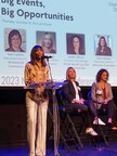 Tara Dowdell of Tara Dowdell Group moderating the “Big Events” session at 2023 Downtown New Jersey “Big Ideas” Conference.  (photo courtesy of Downtown New Jersey)