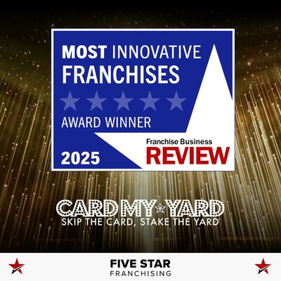 Card My Yard has been ranked among the most innovative franchise businesses of 2025.