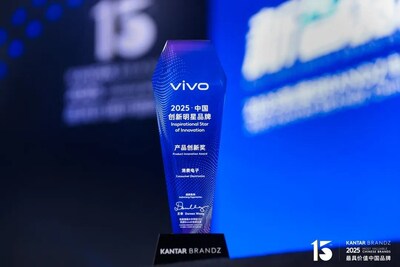 vivo Kembali Masuk Daftar BrandZ Top 100 Tiongkok, Pertahankan Peringkat Ke-34 dengan Nilai Merek USD 5,989 Miliar dan Raih Penghargaan Merek Bintang Inovasi BrandZ Kantar