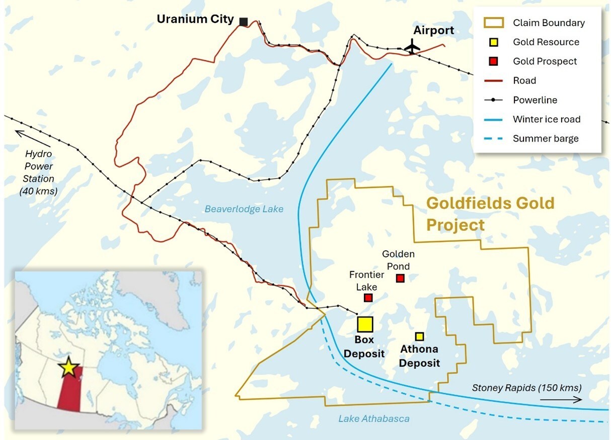 Location of the Goldfields Project (CNW Group/Fortune Bay Corp.) Location of the Goldfields Project (CNW Group/Fortune Bay Corp.)