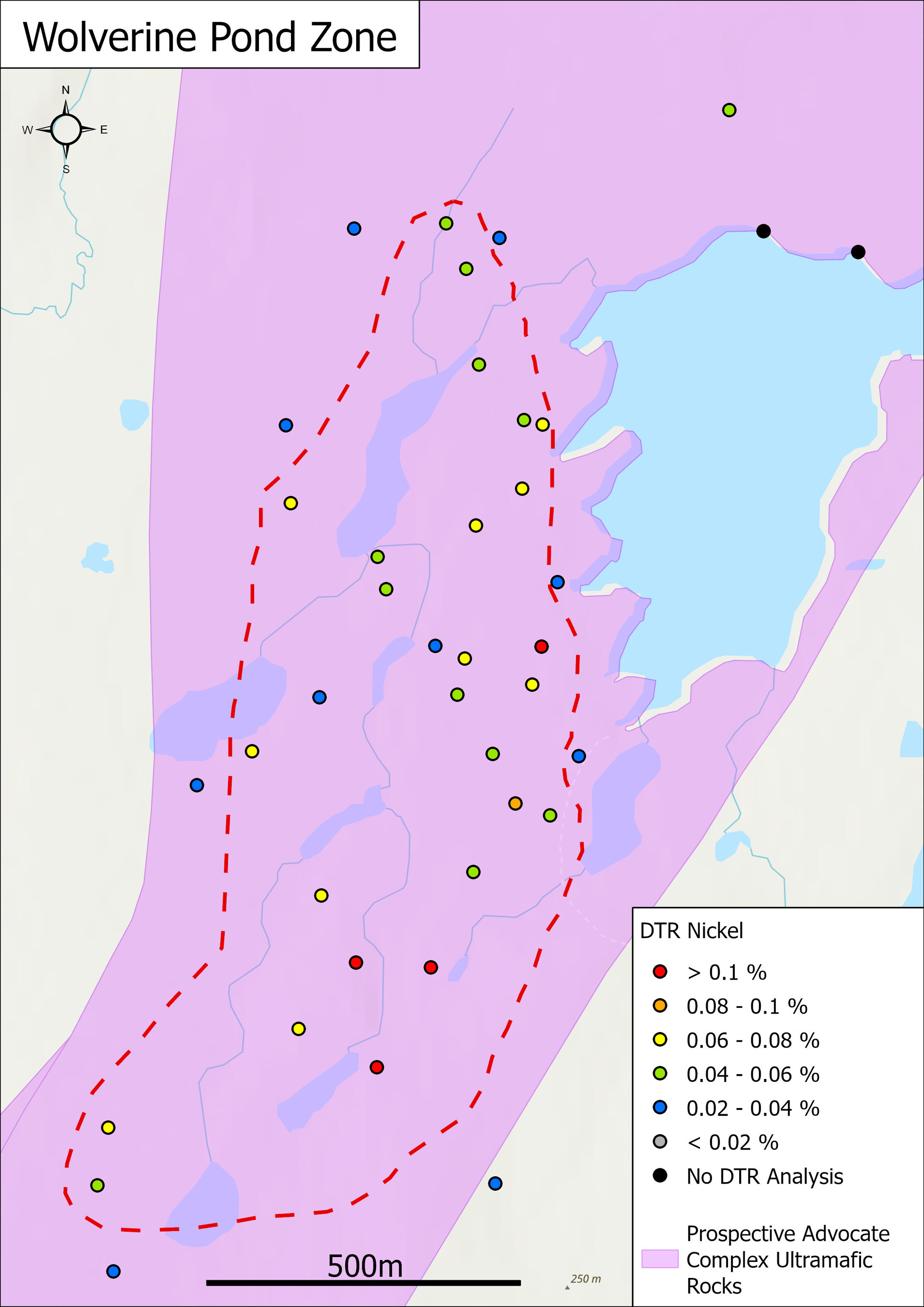 Figure 2 – DTR nickel results from the Wolverine Pond zone (CNW Group/FPX Nickel Corp.)