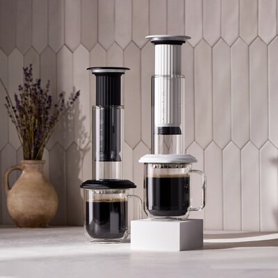 AeroPress Celebrates 20 Years with Launch of Hand-Crafted Glass & Metal Premium Black and White Editions
