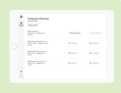 Production Planning: Brings Afresh’s award-winning AI to optimize production for in-store prepared foods. It enables cross-department ingredient coordination and helps managers know exactly what to make, when, and in what quantity.
